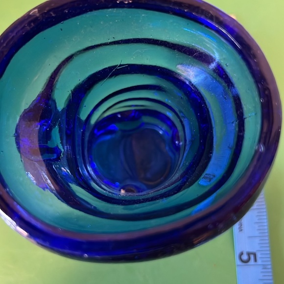 Beautiful blue cobalt glass boot - Picture 3 of 8